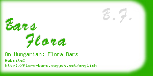 bars flora business card